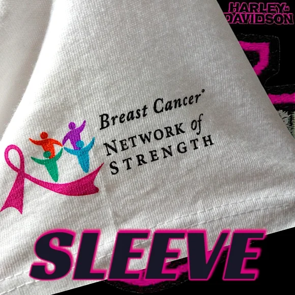 Harley-Davidson Women's L SS Tee | Breast Cancer Awareness "No One Rides Alone" - Picture 10 of 15